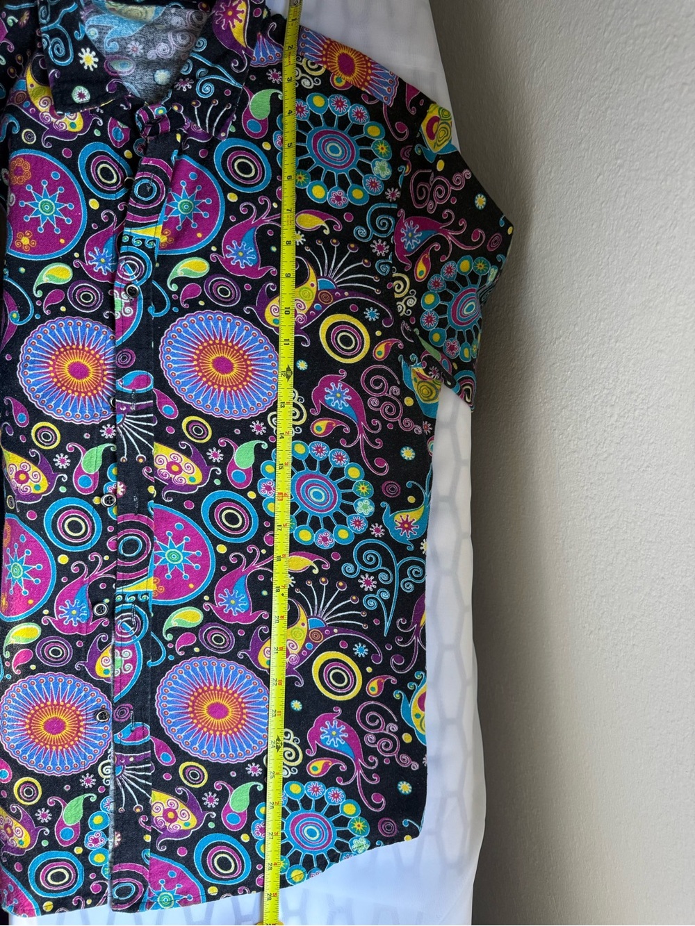 Black Multi-Color Patterned Button-Front Shirt Jacket - Picture 11 of 11
